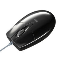 サンワサプライ 有線ブルーLEDマウス(USB-PS/2変換アダプタ付き) ブラック (MA-BL3UPBKN)画像