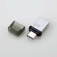 ELECOM USBメモリ/USB3.2(Gen1)/Type-C/キャップ式/32GB/シルバー (MF-CAU32032GSV)画像