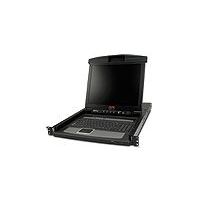APC 17 Rack LCD Console – English (US) with Integrated 8 Port Analog KVM Switch (AP5808)画像
