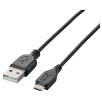ELECOM スマートフォン対応 充電専用 Micro-USB(A-MicroB)ケーブル/0.5m/ブラック (MPA-AMBC05BK)画像