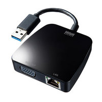 サンワサプライ USB3.1-アナログVGA・LAN変換アダプタ (USB-CVU3VL1)画像