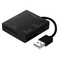 サンワサプライ USB2.0 カードリーダー ブラック (ADR-ML15BK)画像