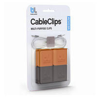 BlueLounge Desien CableClips Medium Pack(Dark Grey/Orange) BLD-CCM-DGOR (BLD-CCM-DGOR)画像
