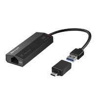 2.5GbE対応 USB LANアダプター TypeAtoC変換コネクタ付属画像