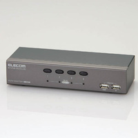 ELECOM KVM-NVXSN4 パソコン切替器(KVM)/VGA対応/4台切替 (KVM-NVXSN4)画像