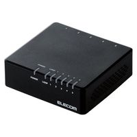 ELECOM 10/100Mbps対応スイッチングHub/5ポート/プラスチック筐体/電源外付モデル/ブラック (EHC-F05PA-B)画像
