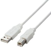 ELECOM EU RoHS準拠 USB2.0ケーブル ABタイプ/5.0m ホワイト USB2-ECO50WH (USB2-ECO50WH)画像
