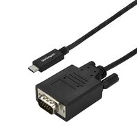 StarTech 3m USB-C – VGAケーブル ブラック 1920×1200/1080p USB Type-C – アナログRGB変換モニタケーブル (CDP2VGA3MBNL)画像