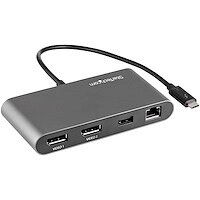 StarTech Thunderblot 3 ハブ サンダーボルト3ミニドック デュアル 4K/60Hz DisplayPort/1ポートUSB-Aハブ(3.2)/ギガビット有線LANポート/本体一体型28cmケーブル TB3ミニドッキングステーション Mac & Windows対応 (TB3DKM2DPL)画像