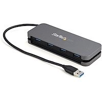 StarTech 4ポートUSB 3.0ハブ/USB-A-4x USB-A/SuperSpeed 5Gbps USB 3.1 Gen 1対応Type-Aハブ/USBバスパワー/28cmケーブル (HB30AM4AB)画像